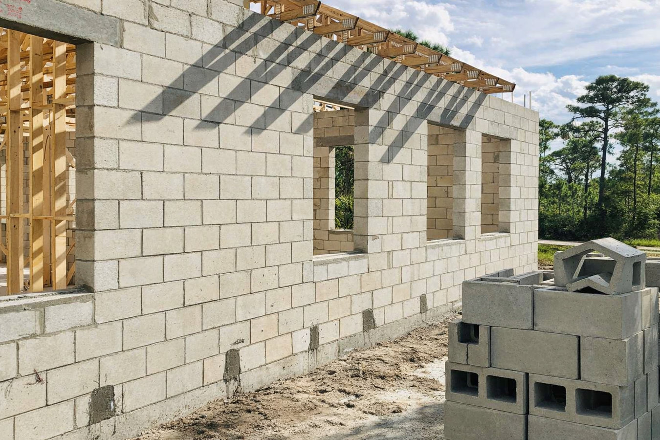 Foundation block wall installation